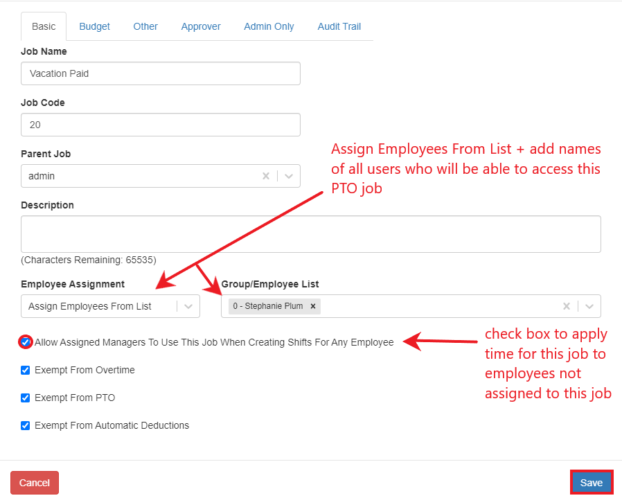Adding PTO time event To Pay Out PTO VeriClock