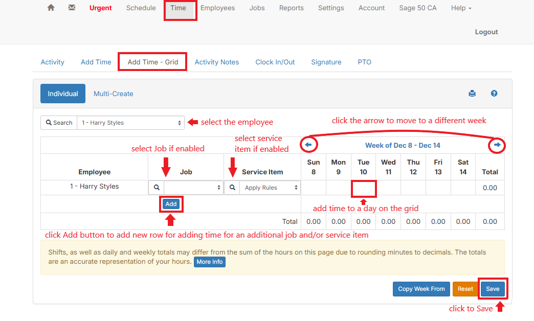 Manually Adding Time Entries From the Web – VeriClock